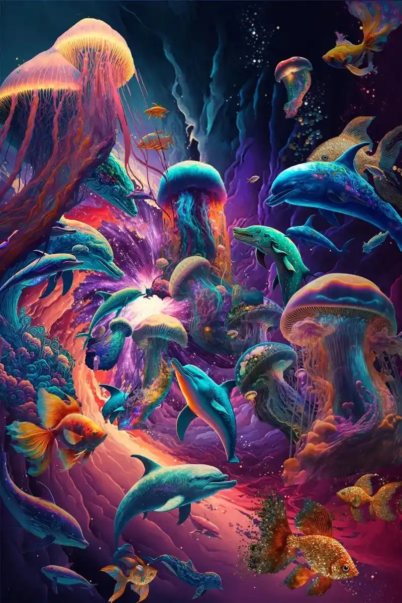 幻彩系列海报-致敬《深海》幻彩系列海报-致敬《深海》 ai绘 - 抖音