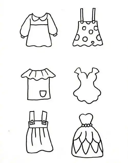 简笔画|幼儿卡通衣服简笔画系列,3分钟画完,一学就会,收藏!