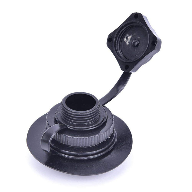 tpu波士顿气嘴八角气阀门充气船二合一气门螺旋气咀带底坐22cm