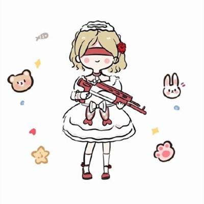 和平精英卡通女生头像