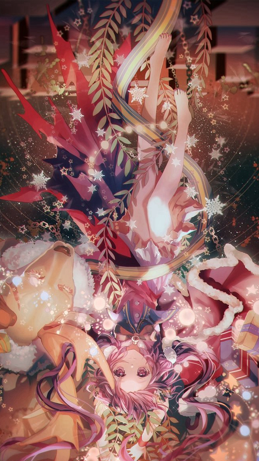 二次元双马尾萌系少女手机壁纸