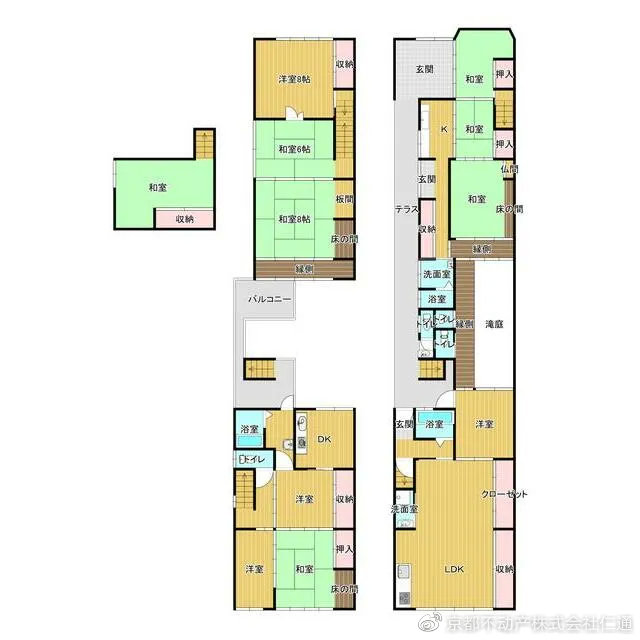 世界文化遗产二条城站旁大型带庭院可运作民宿京町屋售价980万人民币