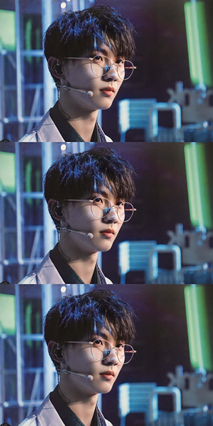 马嘉祺蕾丝蒙眼造型