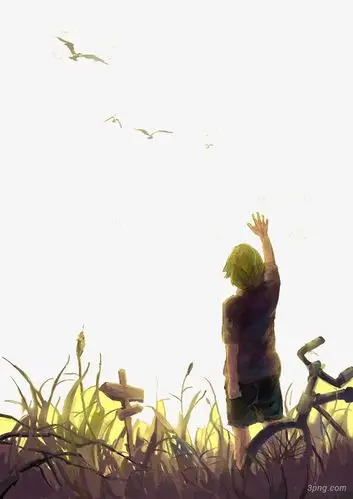 挥手的背影png素材透明免抠图片装饰效果