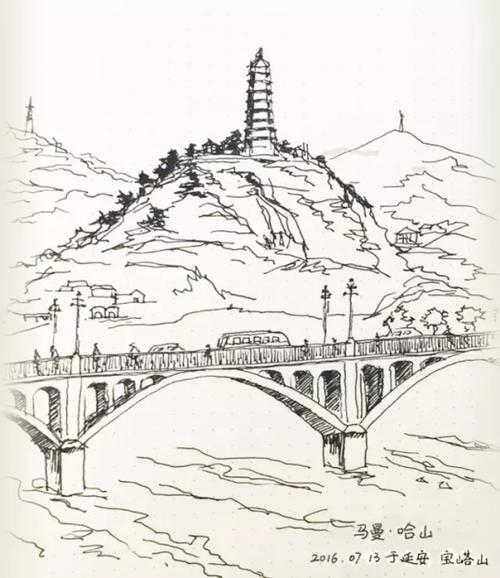 蒲城教育文学网手抄报模板大全手抄报版面设计延安宝塔山超简单手抄报