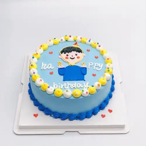 手绘男孩儿蛋糕