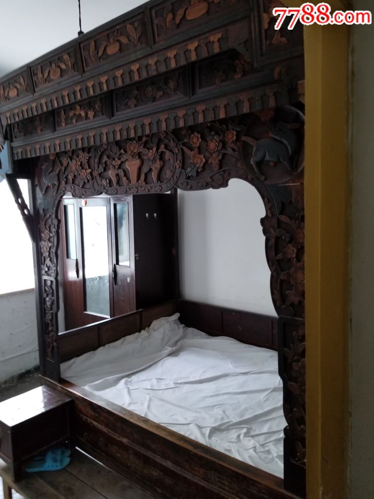 百年精品老床-木床/木榻-7788旧家具收藏