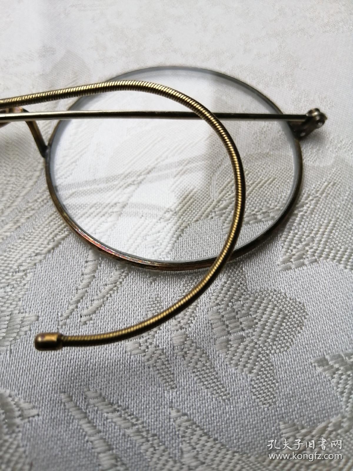 清未民初铜包金金丝眼镜18k的眼镜平光收藏或自己带都是不错的选择长