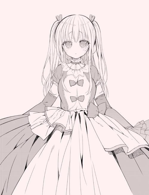 简笔画二次元少女全身 第1页