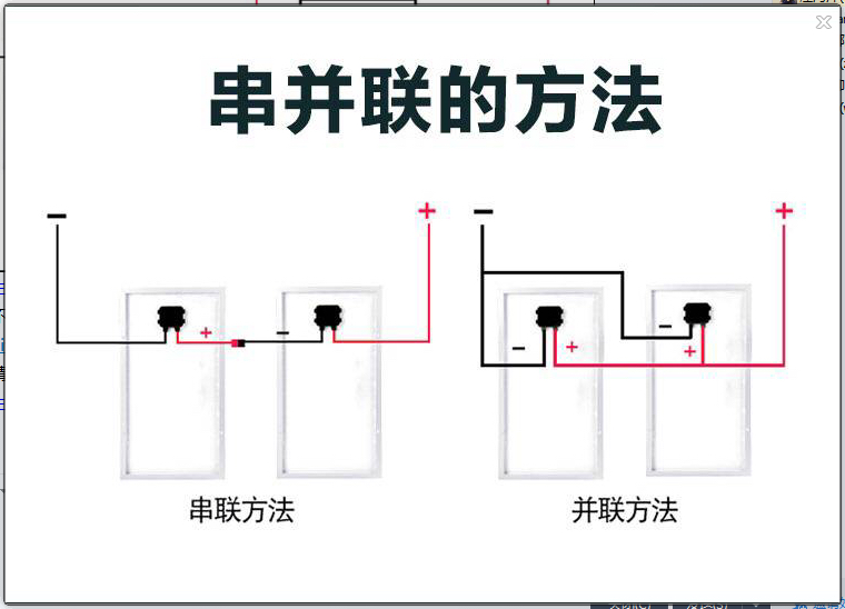 太阳能板 串练与并联区别与原理