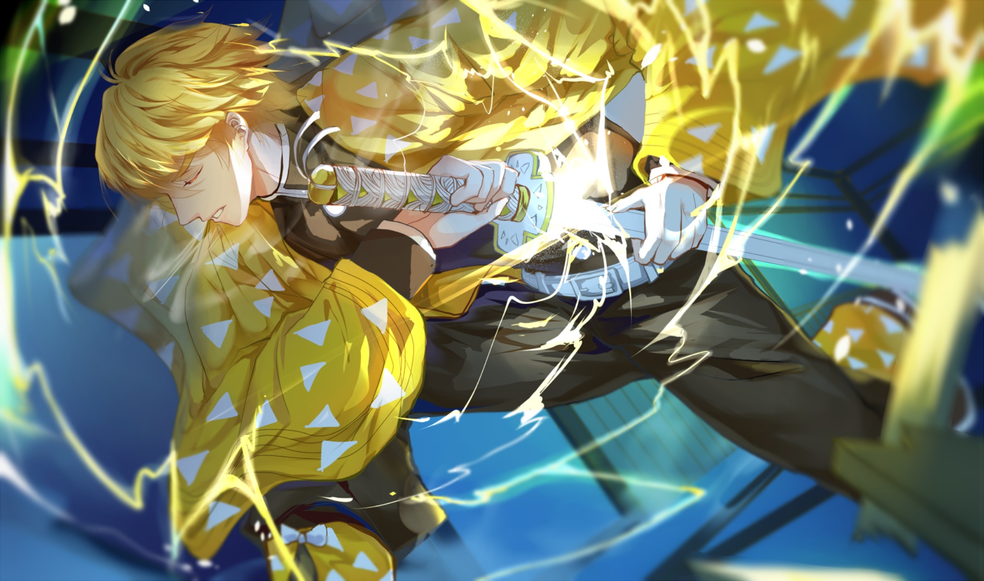 鬼灭之刃我妻善逸角色电脑壁纸