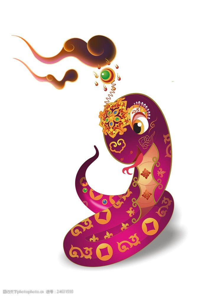 春节卡通蛇吉祥物图片