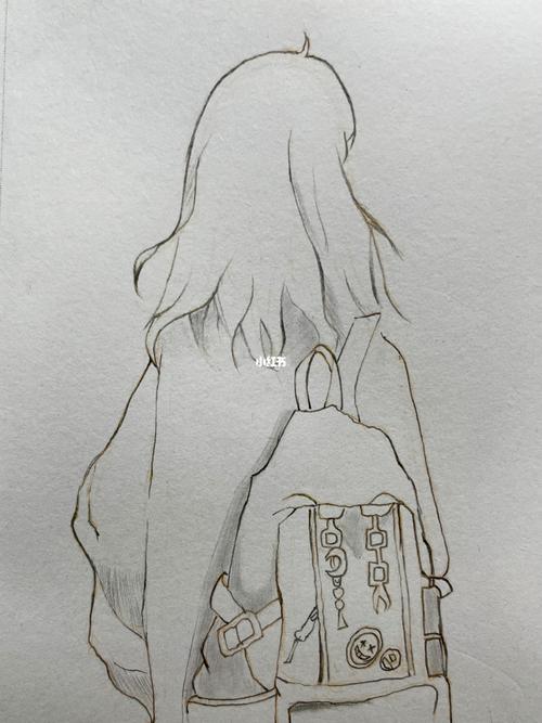 离别的背影简笔画的