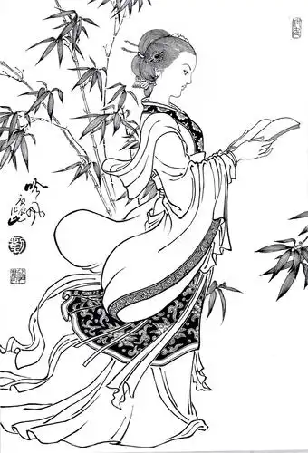 刘公华白描仕女图全集【第一辑】