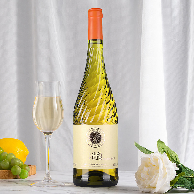 张裕官方单瓶甜750ml白葡萄酒馥晚采甜女士酒甜型甜型葡萄酒含贵腐