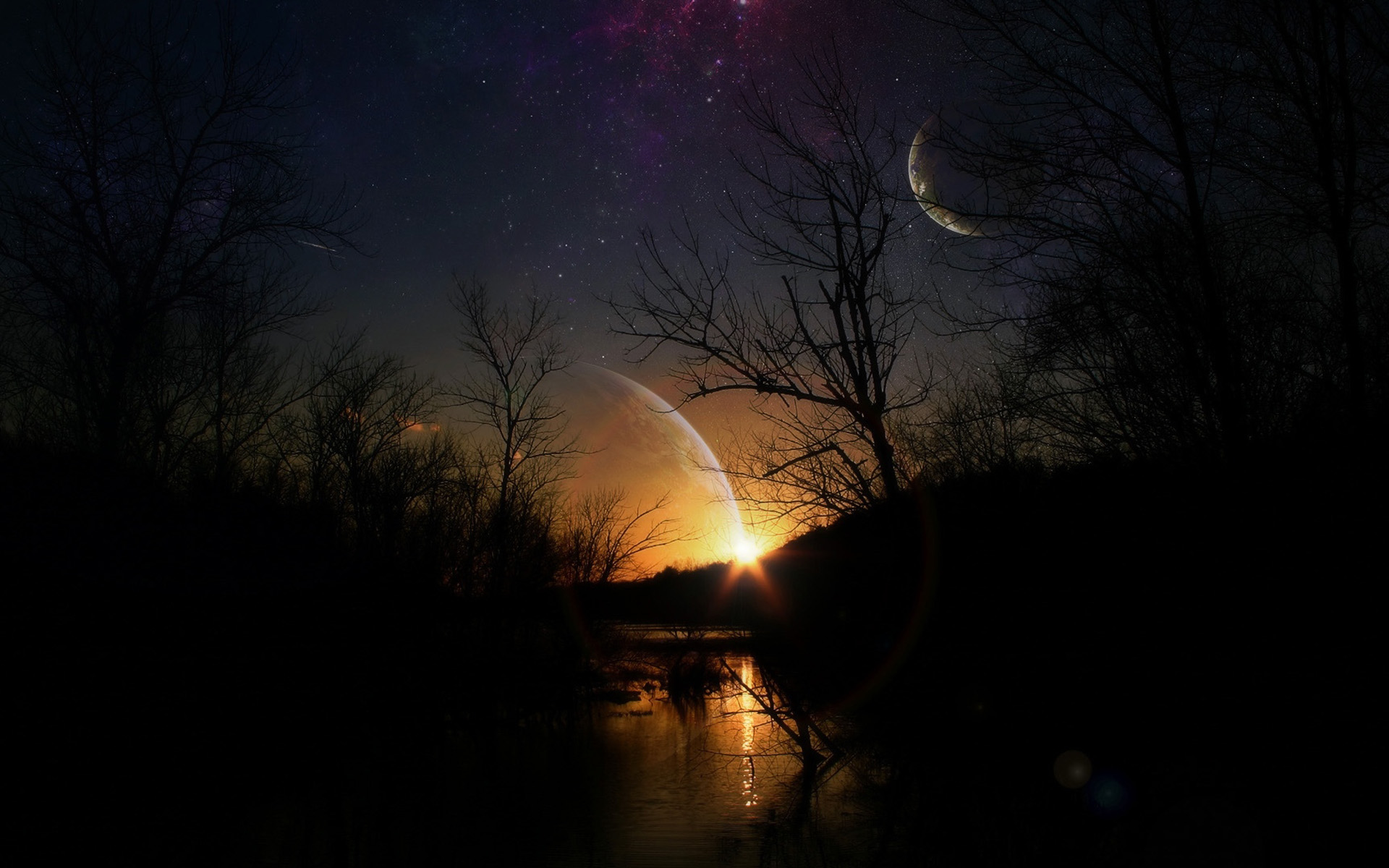 唯美夜景摄影图片桌面壁纸_风景壁纸_壁纸下载_美桌网