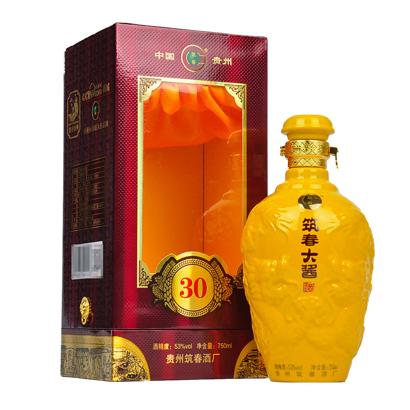 筑春茅台镇53度大酱30酱香型白酒750ml单瓶