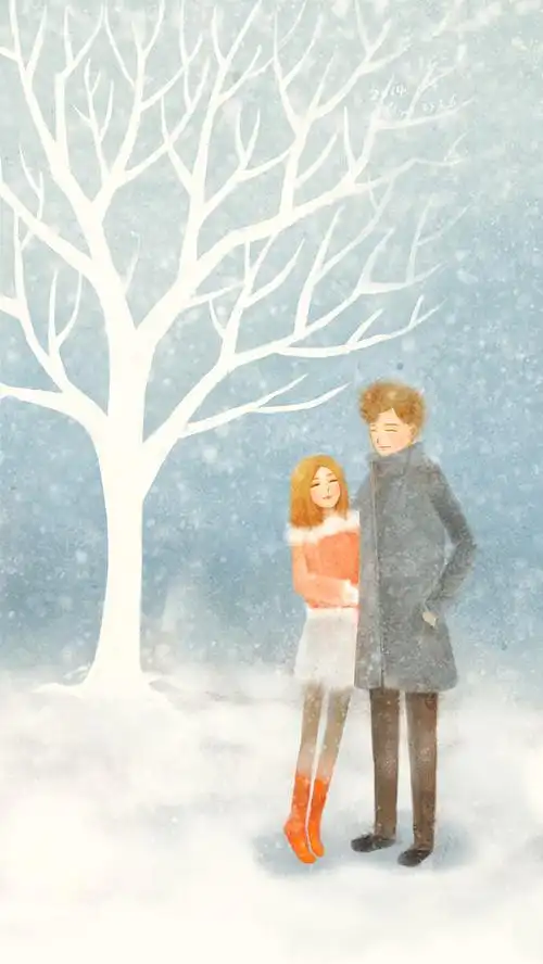 暖心小画——在银色的世界遇见你