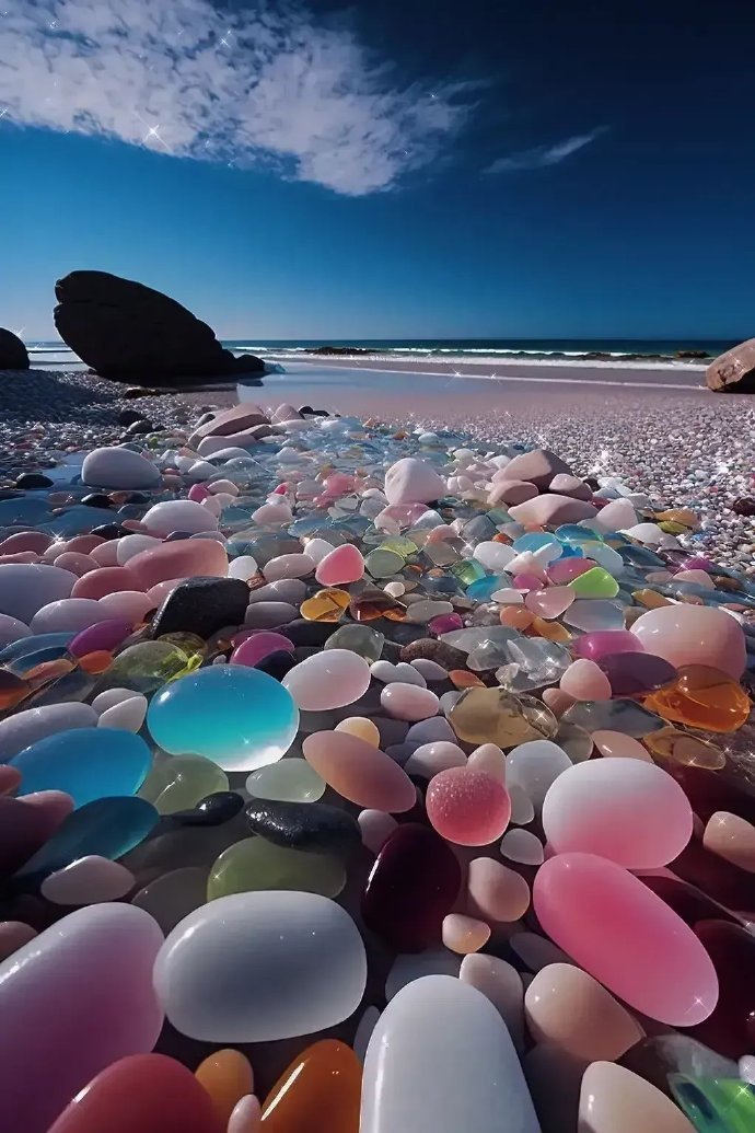七彩绚烂的鹅卵石,太好看了吧!_高清图集_新浪网