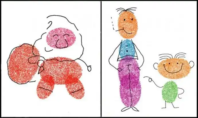 小人物手指画图集