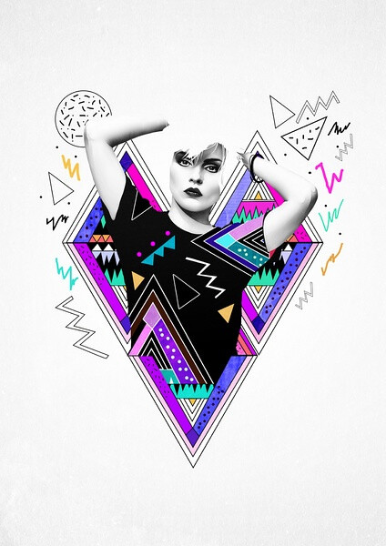 英国平面设计师kris tate:瑰丽的三角元素.