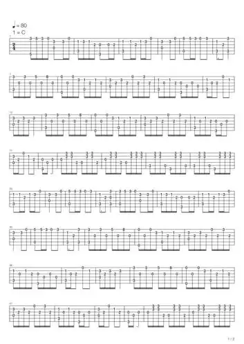 黑鸭子《南泥湾》吉他谱