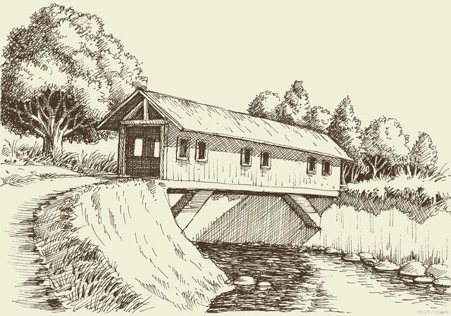 风景素描中的两种透视方法,让你取景更加便捷,快速!