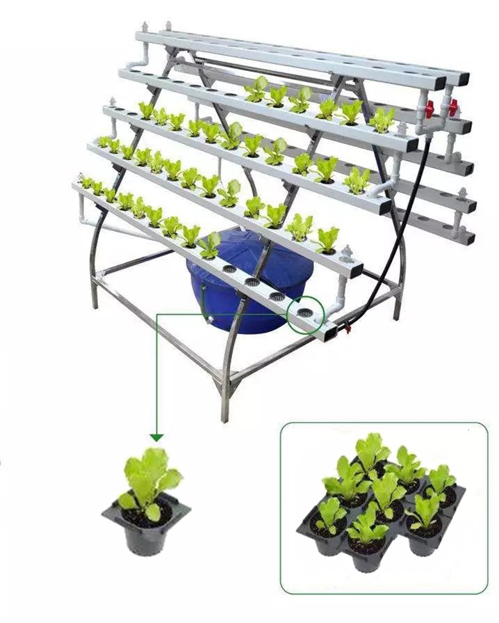 潮汐式水培系统种植架无土水培设备 阳台管道种菜机梯式水培机