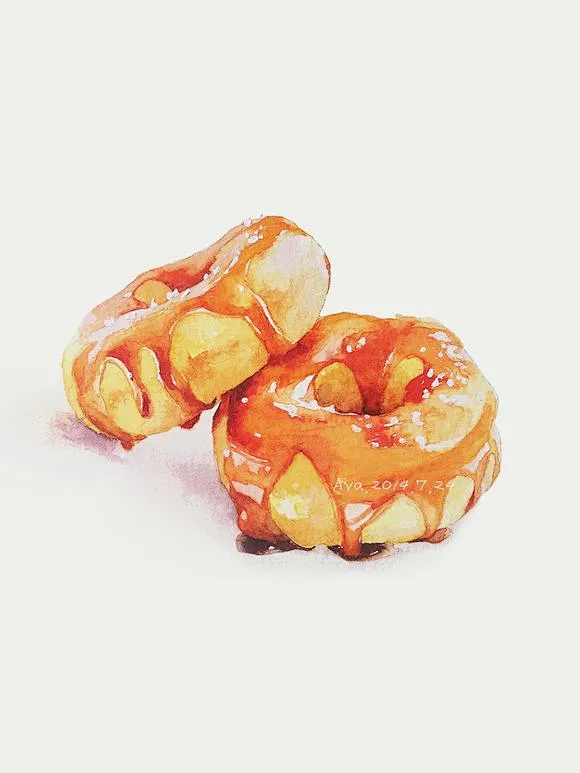 水彩美食手绘插画图片