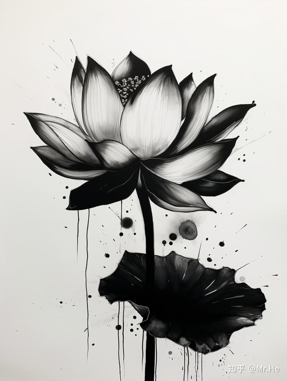 midjourney小白秘籍4:水墨,简约不简洁,简单关键词组合无限胸意