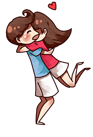 情人节情侣抱抱举高高