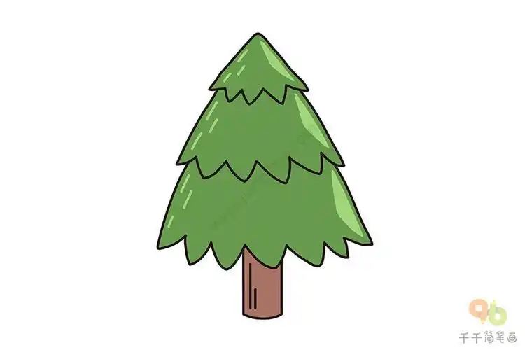 干香柏树简笔画(简笔画图片大全) -【爱个性】