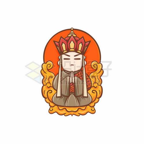 卡通唐僧唐三藏西游记神话人物3471768矢量图片免抠素材