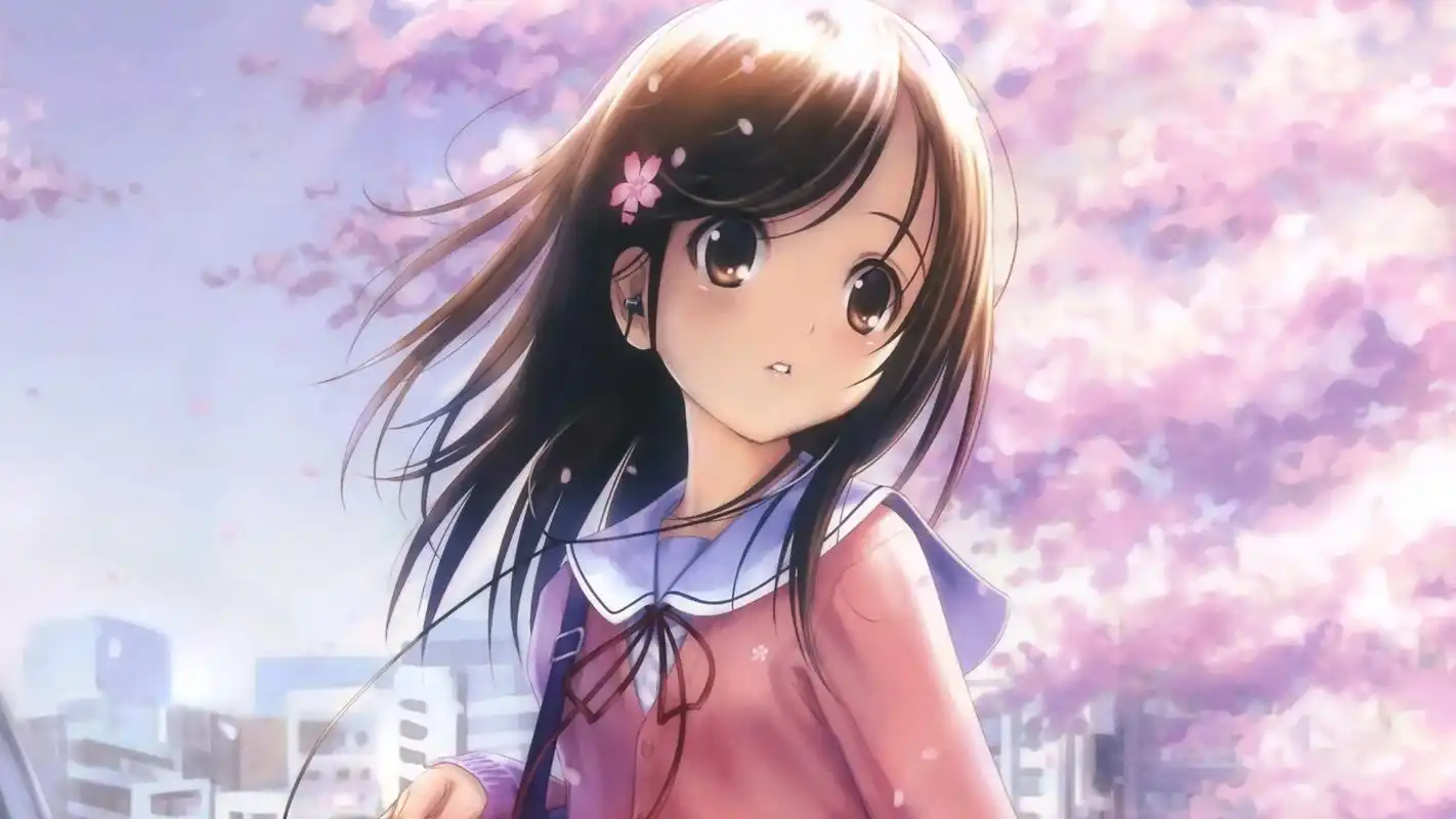 电脑壁纸 动漫卡通 动漫人物 樱花树下的二次元美女