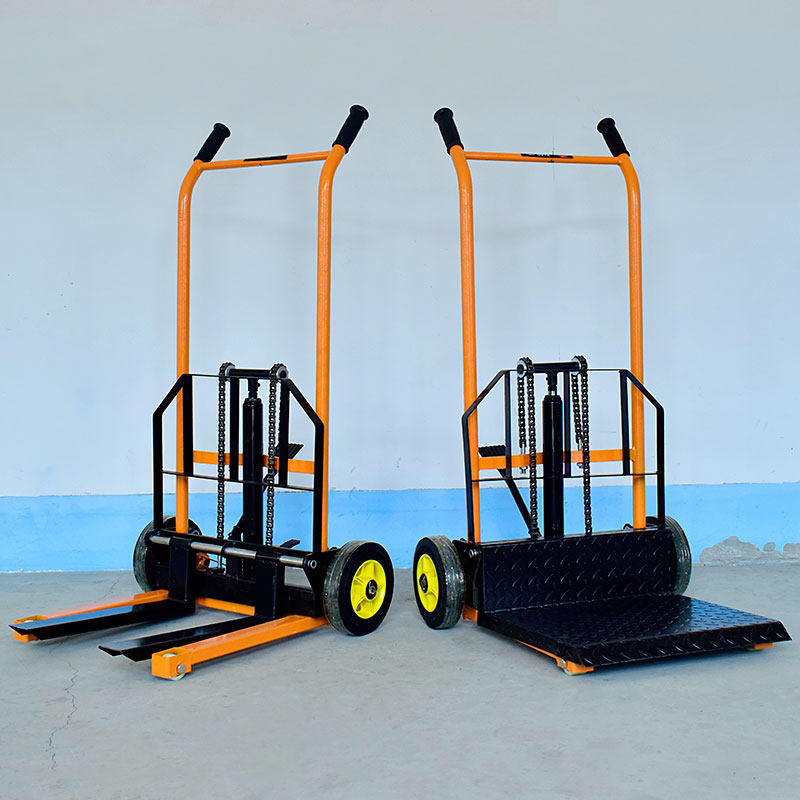 手动液压叉车 微型升高堆高车 小型 升降车 手推搬运车 小推车