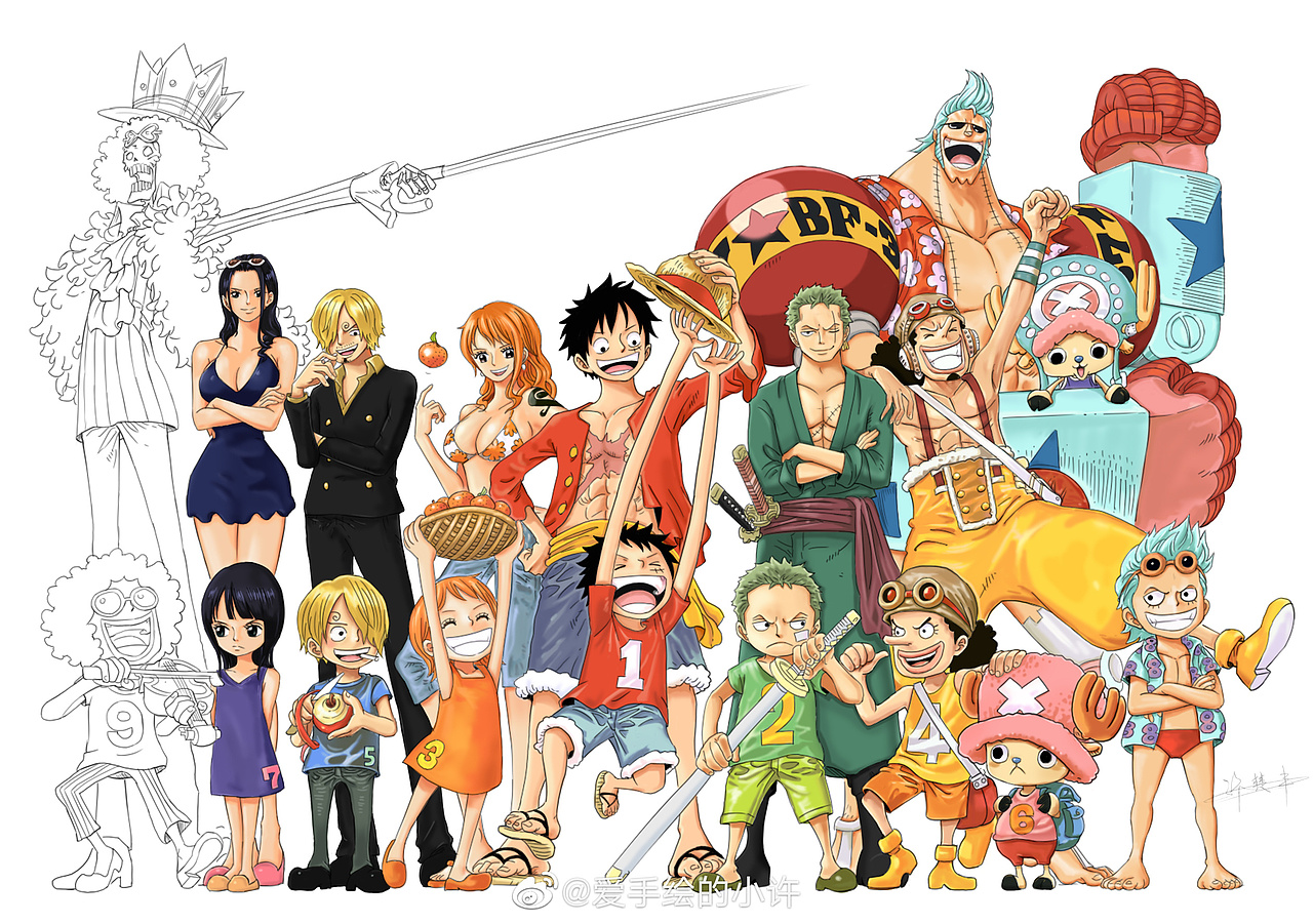 板绘作品-海贼王草帽全员