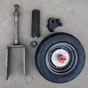 改装小骑兵前轮转向总成r  工地拉灰电动三轮车前叉轴承套管配件