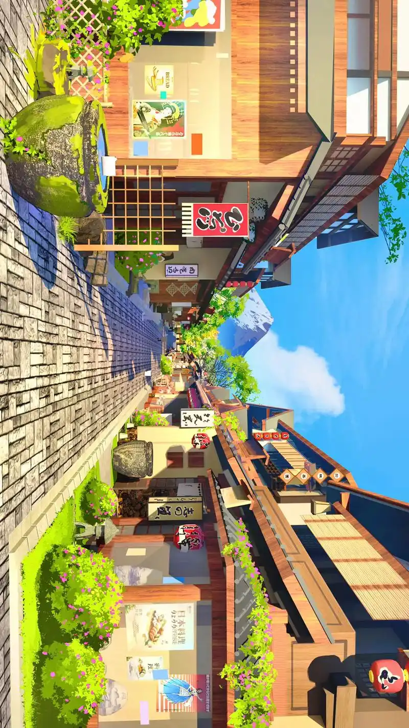 吧亮度拉满享受极致的画面#二次元美图 #日本街道 #高清壁纸 - 抖音