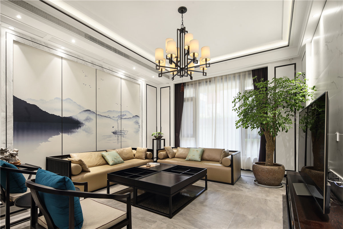 莱州众品易家装饰:凯怡上城新中式装修风格效果图