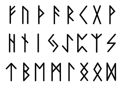 符文的字母表.写古代.futhark.矢量图