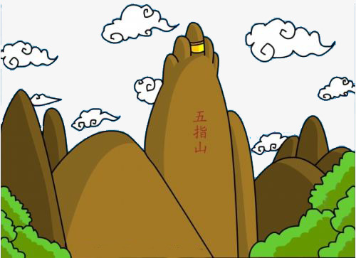 卡通山云,风景,树木,山云图,陡峭的山,山峰,山,卡通山,山云,云,大山