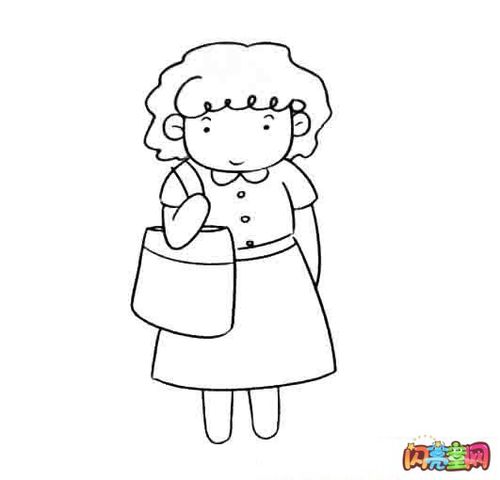 我一个笨蛋妈妈简笔画