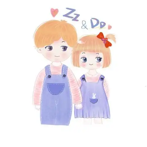 绘画练习-哥哥和妹妹的头像-打卡第28天