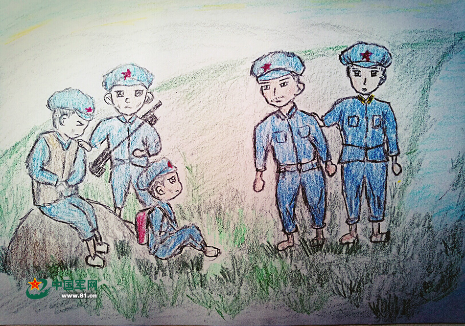 手绘丨长征路上的金色鱼钩