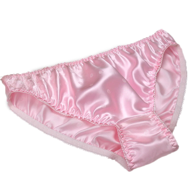 内裤高档提花100%桑蚕蚕丝舒适透气中腰真丝内裤