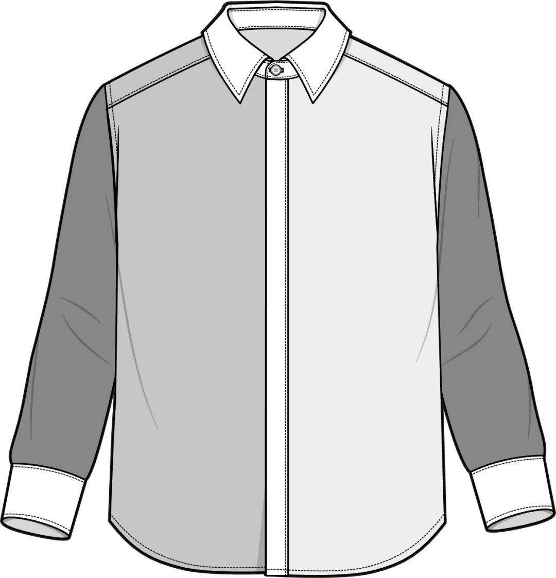 180款衬衫款式图大全服装平面款式图线稿