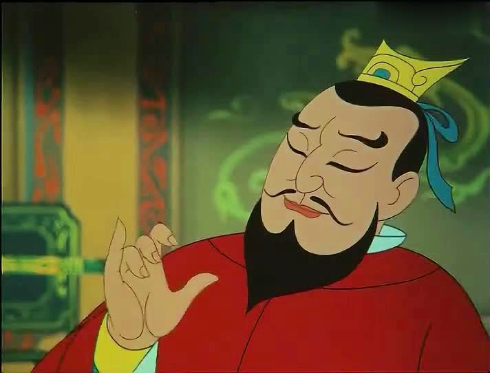 79版哪吒闹海李靖抚琴片段,国产动画巅峰,神态指法音乐天衣无缝