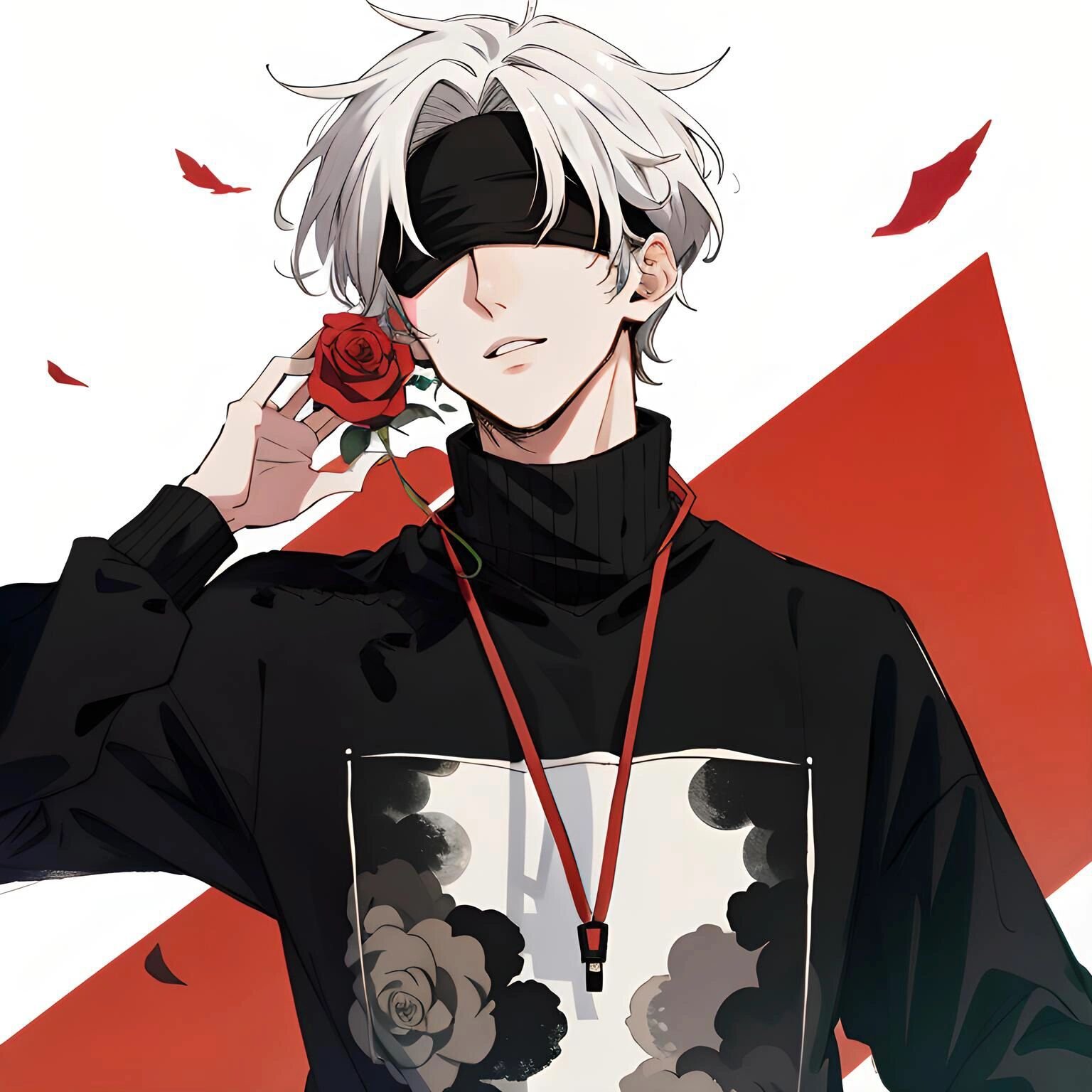 蒙眼超级帅气/情侣头像/闺蜜头像 这么好看的头像,确定不一起换么?