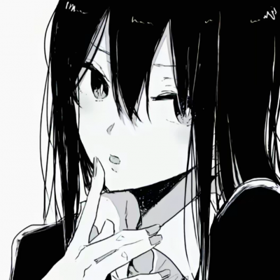 黑白动漫女头/我与旧事归于尽,来_女生头像_我要个性网