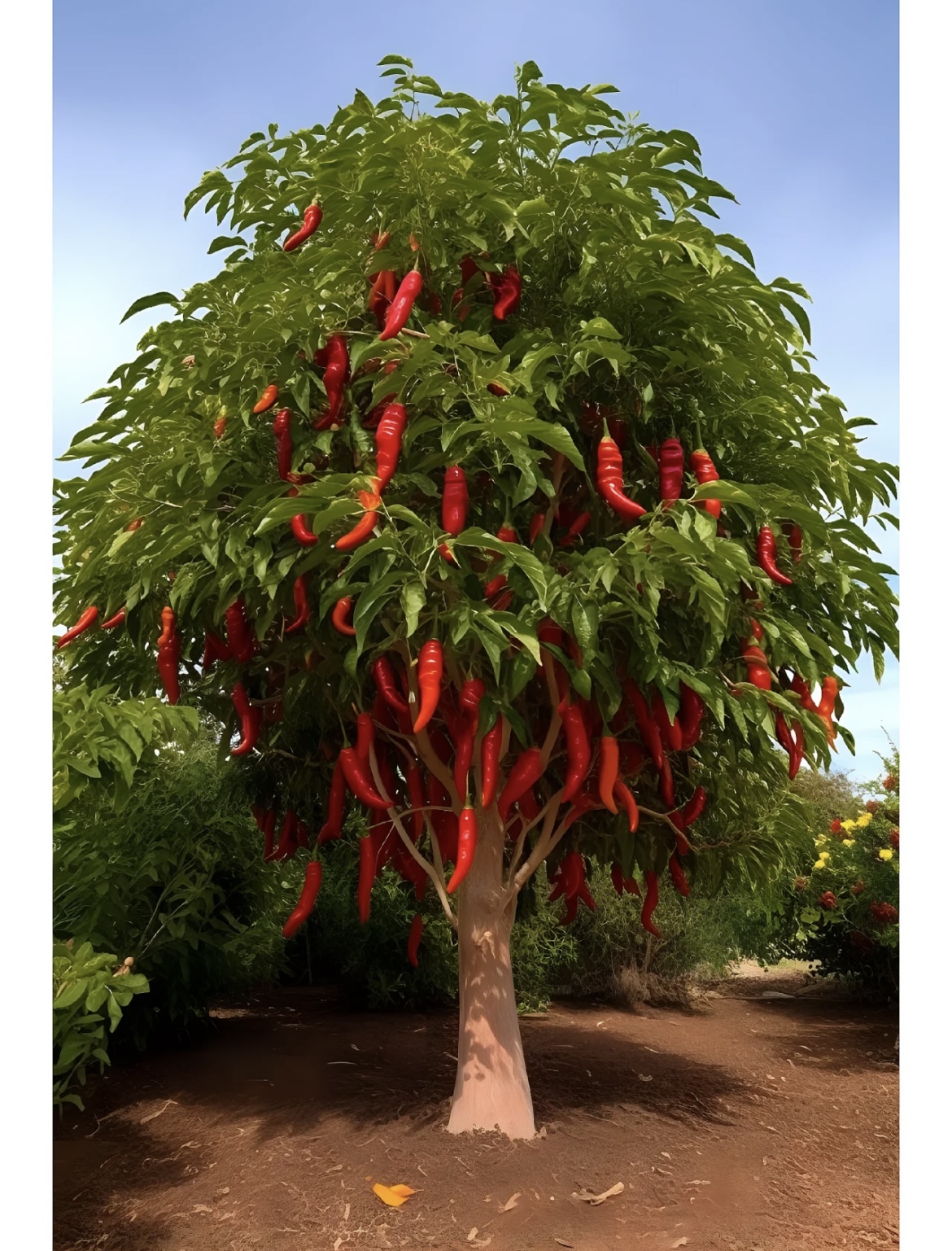 网友:一直以为辣椒树都是矮矮的,直到我家辣椒结了果!